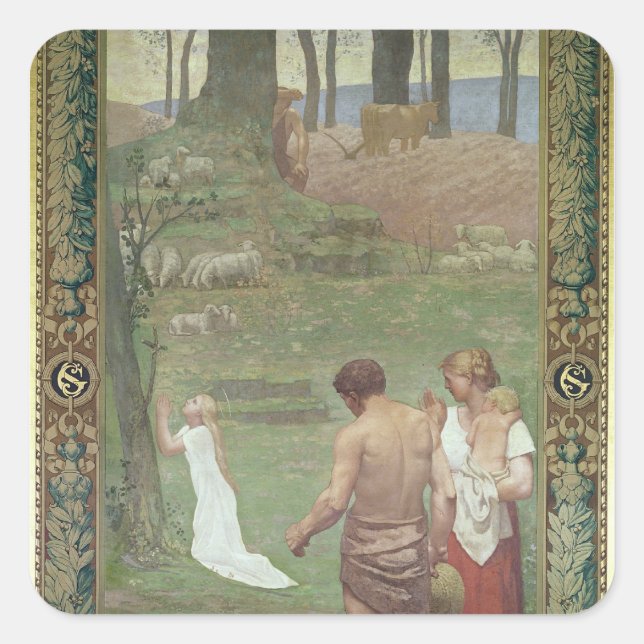 Adesivo Quadrado A infância das Ruas. (Frente)