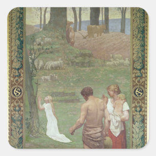 Adesivo Quadrado A infância de St. Genevieve