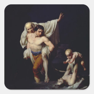 Adesivo Quadrado A inundação, c.1789 (óleo em canvas)