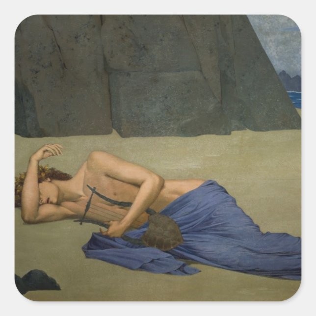 Adesivo Quadrado A Lamentação de Orfeu (Frente)