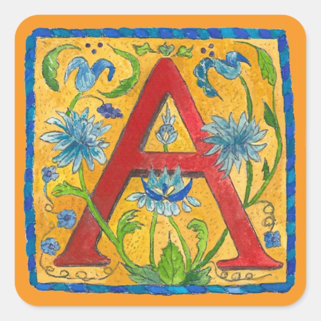 Adesivo Quadrado A Letter Tote Bag (Frente)