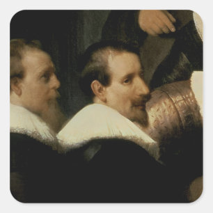 Adesivo Quadrado A lição da anatomia do Dr. Nicolaes Tulp, 1632