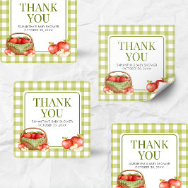 Adesivo Quadrado A Maçã do Nosso Chá de fraldas