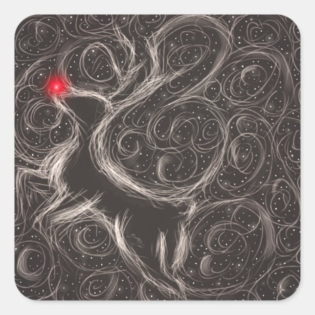 Adesivo Quadrado A Mais Famosa Reindeer (Frente)