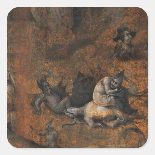 Adesivo Quadrado A maldade da humanidade antes da inundação (Frente)