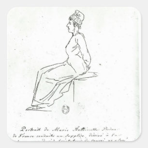 Adesivo Quadrado A maneira de Marie-Antoinette a sua execução