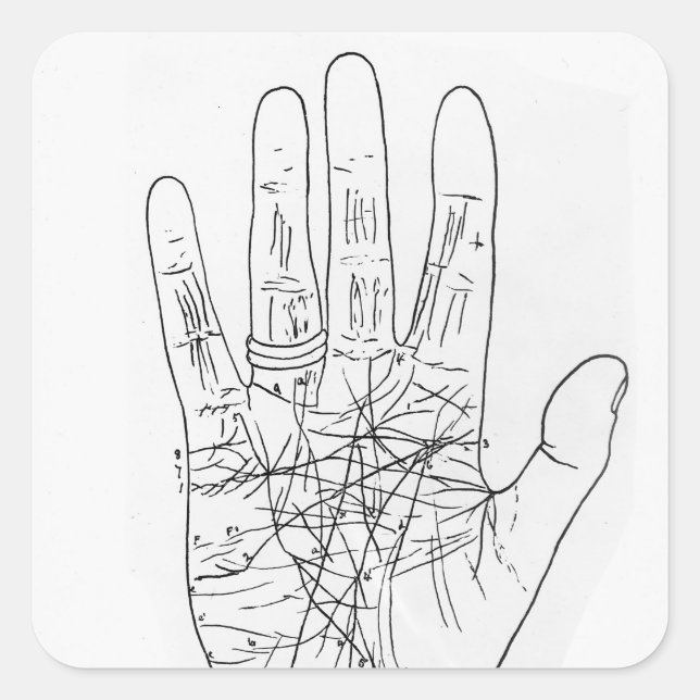Adesivo Quadrado A Mão Modelo (Frente)
