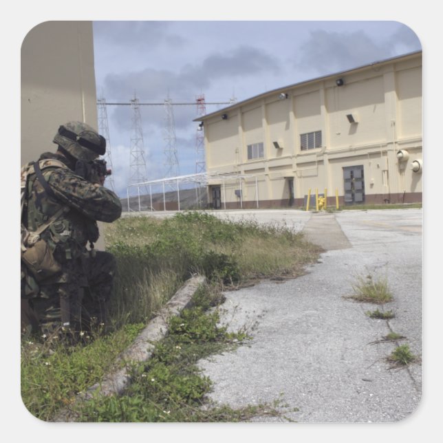 Adesivo Quadrado A Marinha posta a segurança (Frente)