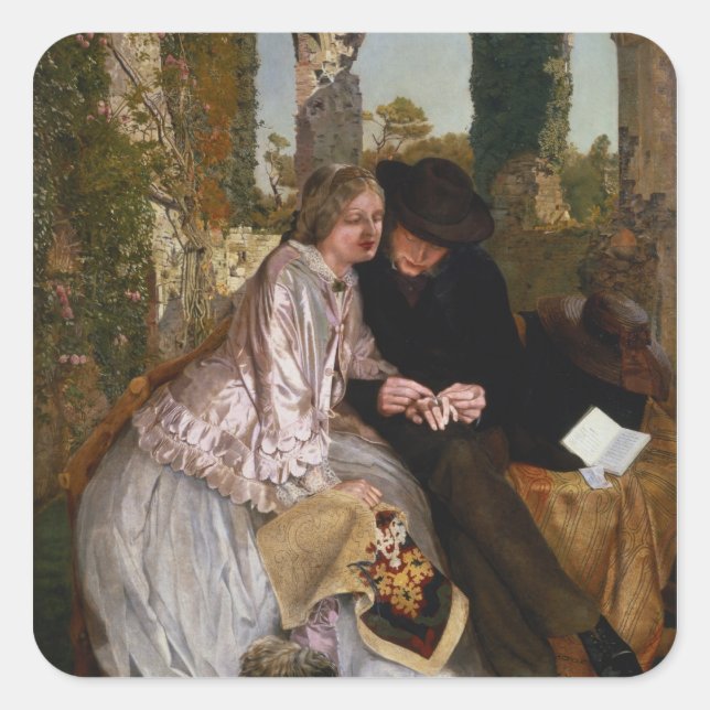 Adesivo Quadrado A Medida do Anel Casado, 1855 (Frente)