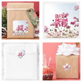 Adesivo Quadrado A melhor mãe de sempre rosa rosa rosa, mãe moderna