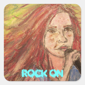 Adesivo Quadrado A Menina Rocker Mais Fria Agita