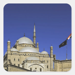 Adesivo Quadrado A Mesquita de Muhammad Ali na Citadel, também
