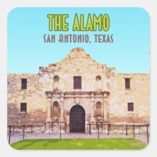 Adesivo Quadrado A Missão Álamo San Antonio Texas