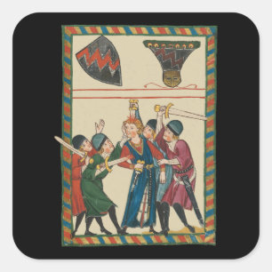 Adesivo Quadrado A Morte De Reinmar von Brennenberg Arte Medieval