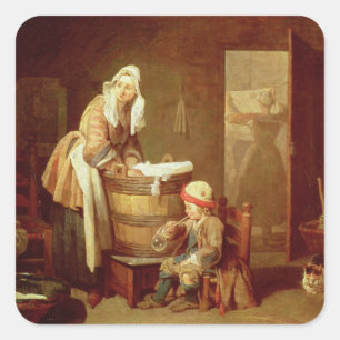 Adesivo Quadrado A mulher da lavanderia