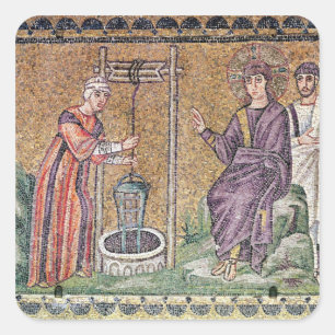 Adesivo Quadrado A Mulher da Samaria no Bem