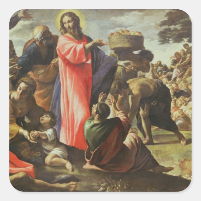 Adesivo Quadrado A Multiplicação dos Cargos e Pescadas (Frente)