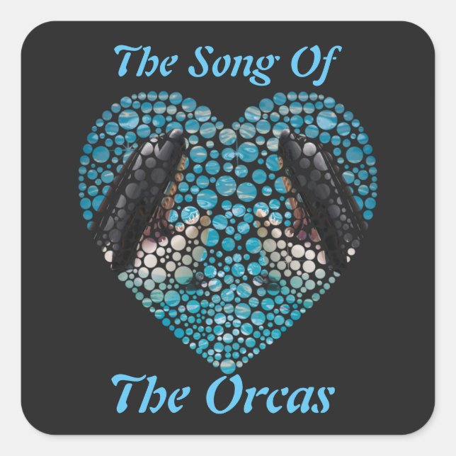 Adesivo Quadrado A Música Das Orcas, (Frente)