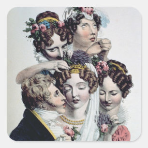 Adesivo Quadrado A noiva, c.1820 (litho)