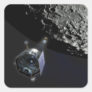 Adesivo Quadrado A observação da cratera lunar
