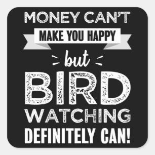 Adesivo Quadrado A observação de pássaros te faz feliz presente