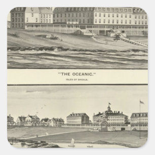 Adesivo Quadrado A oceânico, casa de Appledore