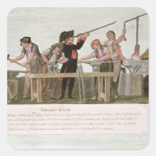 Adesivo Quadrado A oficina dos fabricantes do rifle, 1793