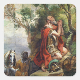 Adesivo Quadrado A Oração de Gideon, desenho para uma tapeçaria