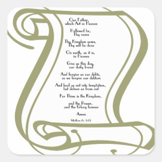 Adesivo Quadrado A Oração dos Lordes