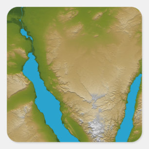 Adesivo Quadrado A peninsula do Sinai
