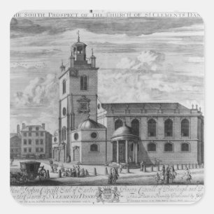 Adesivo Quadrado A perspectiva sul da igreja do St.