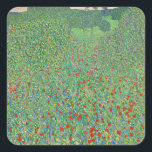 Adesivo Quadrado A pintura de Gustav Klimt, Mohnfeld<br><div class="desc">Mohnfeld,  famosa pintura paisagística de Gustav Klimt.</div>