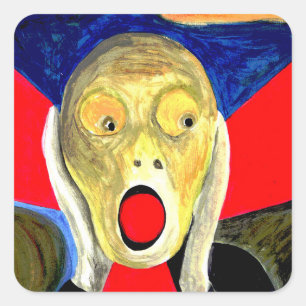 Adesivo Quadrado A pintura inspirada no Gritar