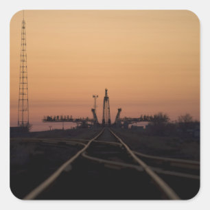 Adesivo Quadrado A plataforma de lançamento de Soyuz