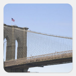 Adesivo Quadrado A Ponte de Brooklyn na cidade de Nova York, Nova 2