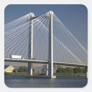 Adesivo Quadrado A Ponte Ed Hendler atravessa o rio Columbia