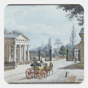 Adesivo Quadrado A porta de Leipzig, Berlim