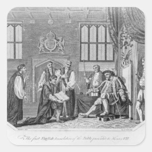 Adesivo Quadrado A primeira tradução inglesa da bíblia