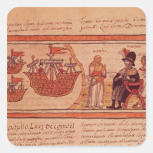 Adesivo Quadrado A princesa indiana Malinche ou Dona Porto