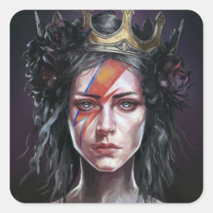 Adesivo Quadrado A Princesa Rockstar