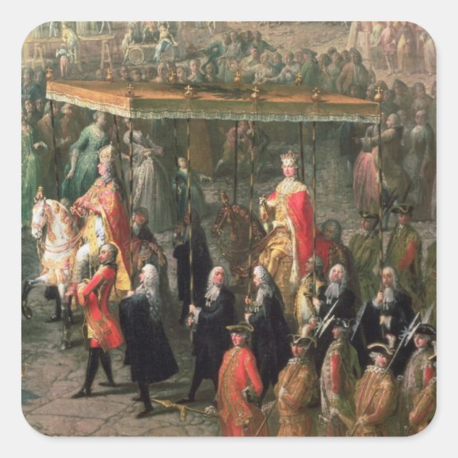 Adesivo Quadrado A procissão coroada de José II (Frente)