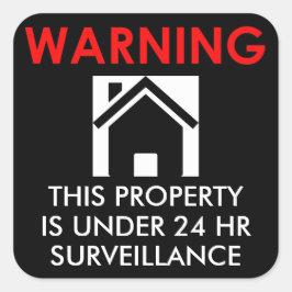 ADESIVO QUADRADO A PROPRIEDADE É SUPERIOR A 24 HORAS DE VIGILÂNCIA