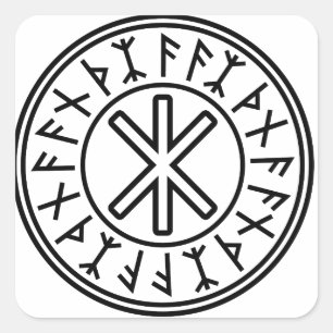 Adesivo Quadrado A proteção No.2 de Odin (preto)