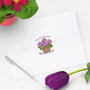 Adesivo Quadrado A Purple Clematis Vai Bem Em Breve