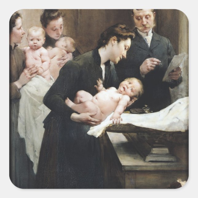 Adesivo Quadrado A queda de leite em BellevilleDoctor Variot (Frente)