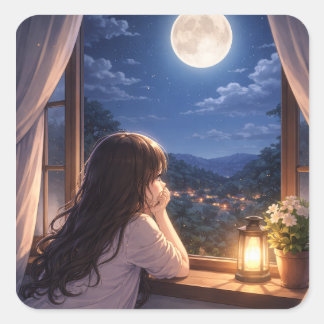 Adesivo Quadrado A Quiet Conversation with the Sky