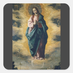 Adesivo Quadrado A Radiância Celestial da Imaculada Conceição Arte