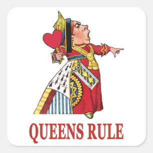 Adesivo Quadrado A rainha dos corações diz do "a regra Queens "