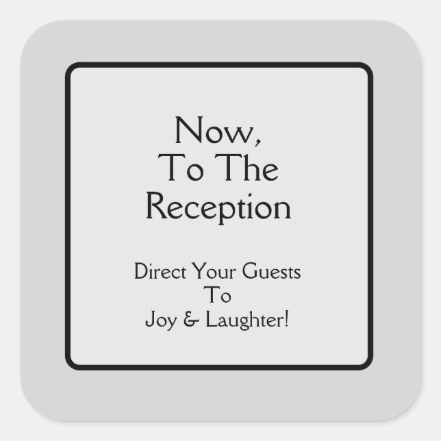 Adesivo Quadrado À Recepção (Frente)