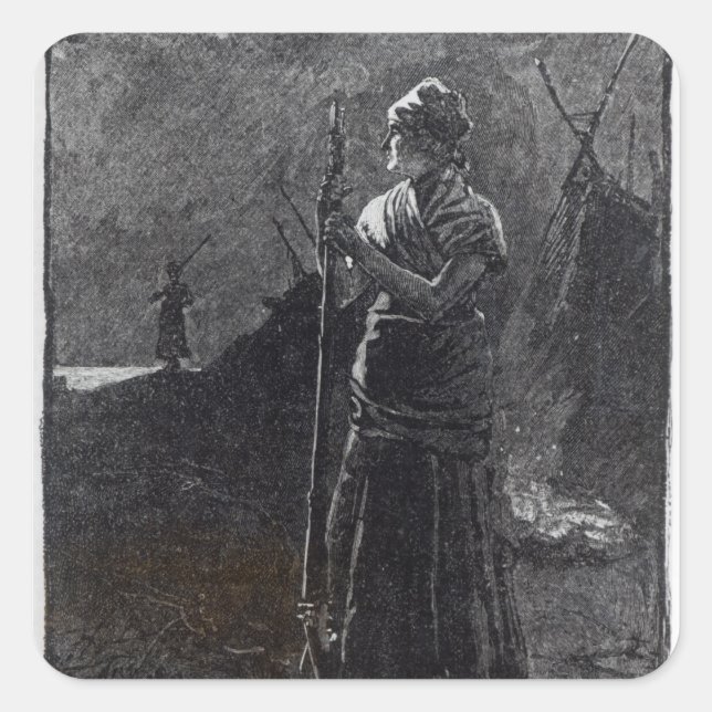Adesivo Quadrado A Red River Colonist, 1878 (Frente)